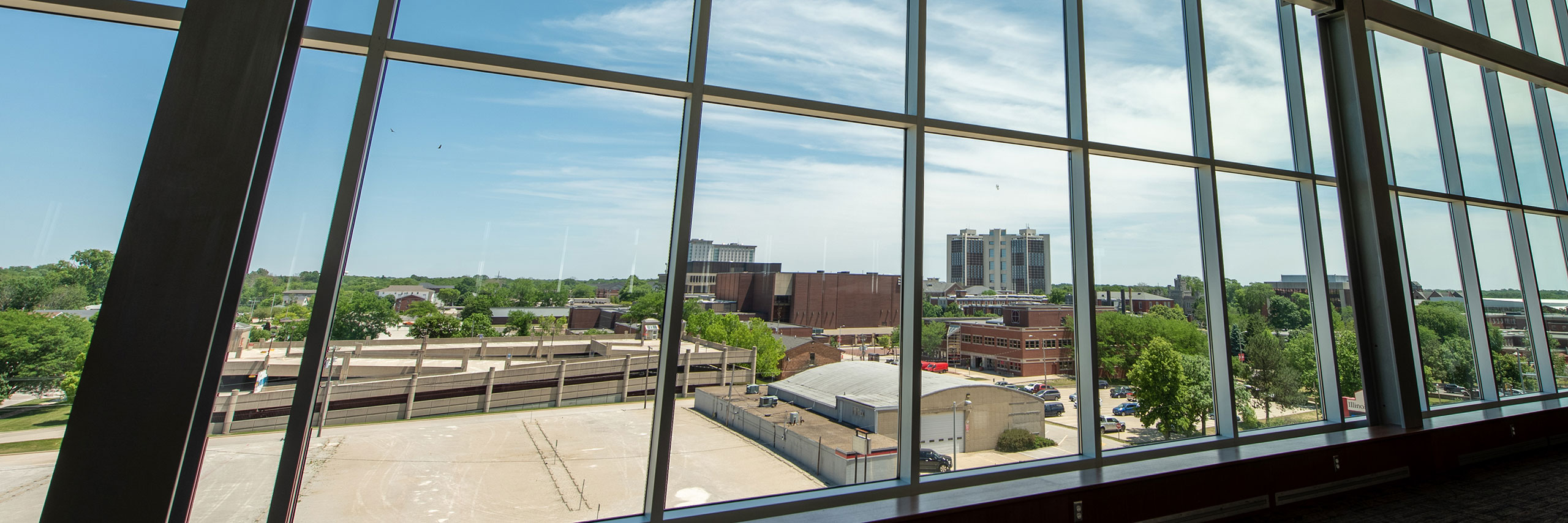 A window view of the campus environment.